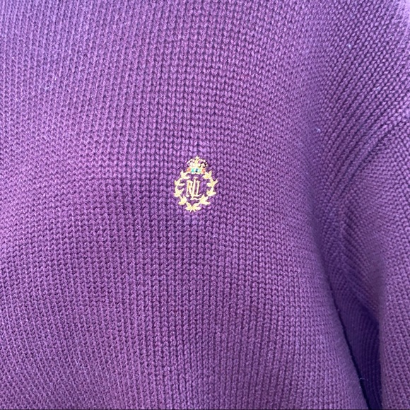 Lauren Ralph Lauren maroon crest logo men’s sweater - Picture 2 of 7
